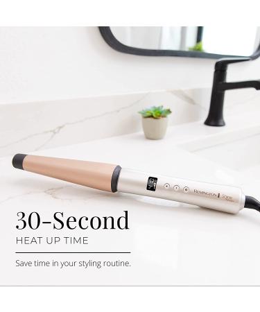 Remington Shine Therapy Tapered Curling Wand - Argan Oil & Keratin Infused | White - Buy Online on SooperMarket.com