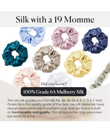 LILYSILK 100% Mulberry Silk Hair Scrunchie for Frizz Prevention - Coffee Color - Buy Online on SooperMarket.com