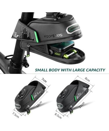 Rockbros Waterproof Bike Saddle Pocket Bag - MTB Racing 1L/1.5L Shockproof Rear Light Holder | International Shipping - Buy Online on SooperMarket.com