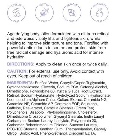 Retinol Body Lotion 7 Fl Oz - Smooth, Tighten, and Rejuvenate Skin - Buy Online on SooperMarket.com