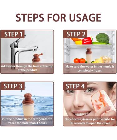 Ice Roller for Face and Eyes - Reusable Silicone Mold Face Ice Roller for Tightens and Shrinks Pores Relief Eye Puffiness Improve Skin Elasticity - Facial Beauty Skin Care Tools Birthday Gifts for Her - Buy Online on SooperMarket.com