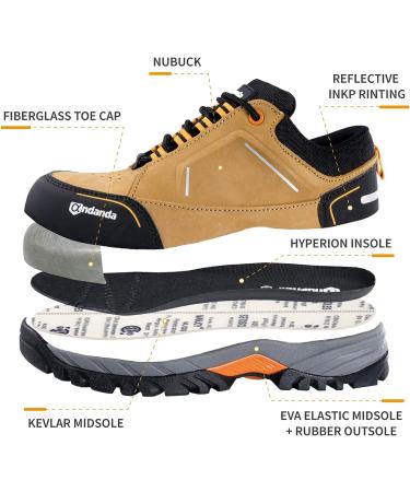 ANDANDA Men's Waterproof Hiking Work Boots - Lightweight and Durable for Industrial, Construction, Electronics Workshop - Size 10 X-Wide - Buy Online on SooperMarket.com