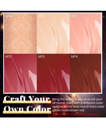 Beetles Gel Polish Spring Color Collection - 6 Colors Shoot to Your Heart Kit - Popular Pink Nude Neutral Brown Red Glitter Gel Nail Polish Set - Soak Off LED Gel Nails - Perfect Gifts for Women - 0.25 Fl Oz (Pack of 6) - Buy Online on SooperMarket.com
