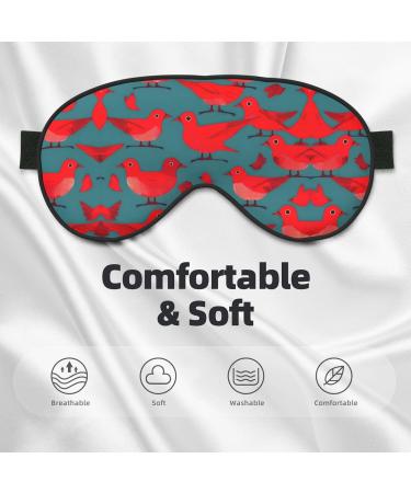 SSIMOO Red Birds Wild Eye Mask - Breathable Sleep Eye Patch for Women | Perfect for Travel & Relaxation - Buy Online on SooperMarket.com