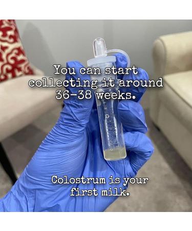 Haakaa Colostrum Collector Set - Reusable Silicone Breastfeeding Aid | 12 PK 0.1oz/4ml | Includes Clear Storage Cases & Cotton Wipes - Buy Online on SooperMarket.com