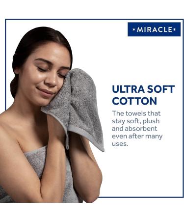 Miracle Made Stone Washcloth - Premium USA-Grown Cotton - Silver Infused - Ultra Soft & Absorbent - Buy Online on SooperMarket.com