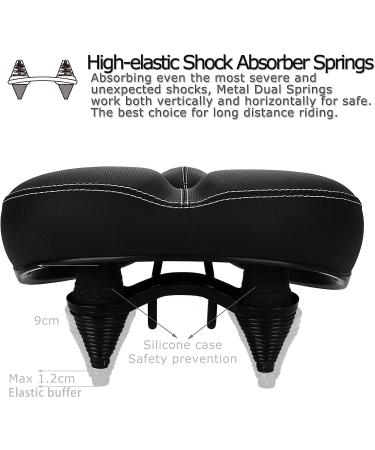 DAWAY C30 Oversized Bike Seat for Peloton & Mountain Bikes - Wide Saddle Replacement with Memory Foam Cushion for Men and Women - Comfortable Outdoor Cycling Accessory - Buy Online on SooperMarket.com