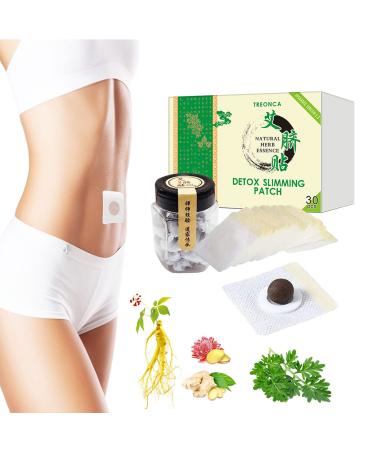 30/60Pcs Perfect Detox Slimming Patch Effective Ancient Remedy Healthy Detox Slimming Belly Pellet Herbal Slimming Tummy Pellets Mugwort Navel Sticker (30pcs) 0.07 g (Pack of 30)