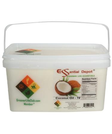 Coconut Oil - Food Grade - 7 lbs in a PP microwavable container, resealable lid & removable handle