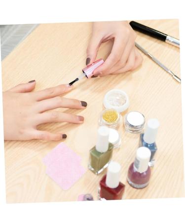 Mikinona 2 Boxes Nail Wipes Gel Nail Polish Cleaning Wipes Travel Wipes Travel Nail Polish Remover Gel Nail Remover Polish Remover Pads Glue Wipes Dip Polish Remover Nail Pads Cotton 4.80X4.80X0.10CM Pink - Buy Online on SooperMarket.com