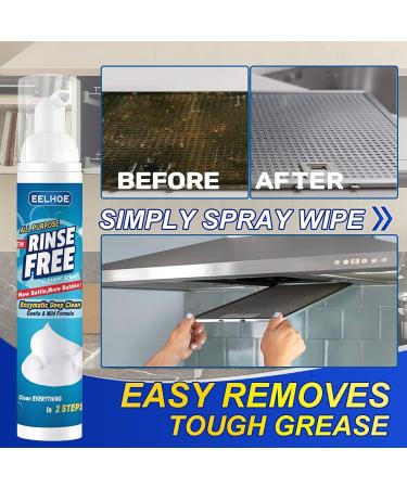 Rinse Free Bubble Cleaner Powerful Rinse-free Bubble Cleaner All Purpose Rinse Free Cleaning Spray Powerful Stain Removal Kit for Bathroom Car House (2PCS) - Buy Online on SooperMarket.com