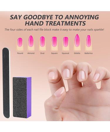 Buy SKYPIA 4 Pack Black Nail File 100/180 Grit & Purple 3 Sided Buffer Block Set - Best Nail Care Tools for Professional Finishing | International Shipping Available - Buy Online on SooperMarket.com