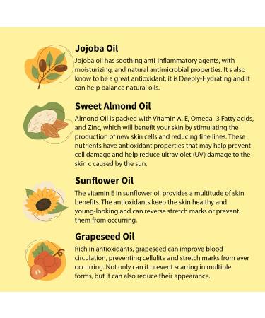 Life's Butter Body Oil - 100% Natural with Jojoba Sweet Almond Sunflower & Grapeseed Oils for Scars Stretchmarks Pregnancy Elasticity & Firming - Buy Online on SooperMarket.com