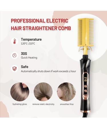 Ten-Tatent Electric Hot Comb Hair Straightener - Anti-Scald Double Sided Ceramic Beard & Hair Straightening Brush - Buy Online on SooperMarket.com