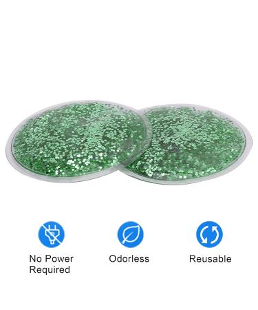 Round Gel Eye Ice Pack - Hot and Cold Therapy for Pain Relief, Dark Circles, Puffiness - Reusable Mini Eye Gel Pad - Green - Buy Online on SooperMarket.com