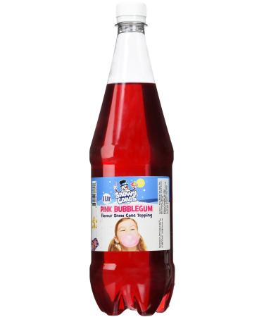 Snowycones 1Ltr Snow Cone Topping Syrup (Pink Bubblegum) Pink Bubblegum 1 l (Pack of 1)