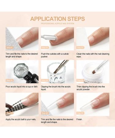 Complete Acrylic Nail Kit for Beginners - 27 Colors Glitter Powder, Monomer Liquid, Tips, Brush - Nail Art Supplies & Manicure Tools for Starter - RJ0176 - Buy Online on SooperMarket.com