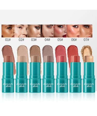 Vawolecy Contour Stick - Long-Lasting Cream Blush & Highlighter Bronzer Pen | Smooth Facial Illuminator (04# Shadow 1 Piece) - Buy Online on SooperMarket.com