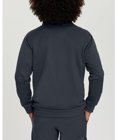 Urbane Performance Men's Scrub Jacket 9972 Graphite - Tailored Fit, Stretch, Zip-Front, 2 Pockets - Buy Online on SooperMarket.com