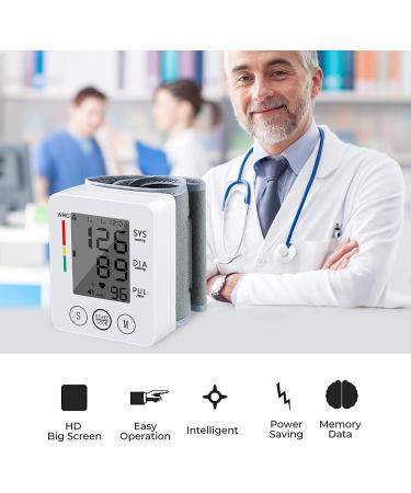 Automatic Wrist Blood Pressure Monitor with Large LCD Display - White - Buy Online on SooperMarket.com