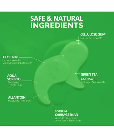 CCbeauty Green Tea Under Eye Masks - Collagen Eye Patches for Dark Circles Puffiness & Wrinkles - 30 Pairs Hydrating Gel Pads for Skincare - Buy Online on SooperMarket.com