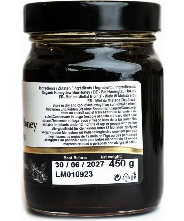 Organic Raw Black Forest Bee Honey - 450g Oak Forest Honeydew from Aphids - Buy Online on SooperMarket.com