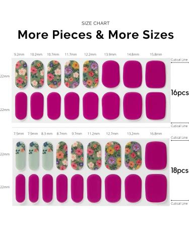 NAILOG Semi Cured Gel Nail Strips 34 pcs Salon-Quality Gel Nail Stickers Long Lasting Nail Wraps for Women with Soft Gel Finish Retro Jungle - Buy Online on SooperMarket.com