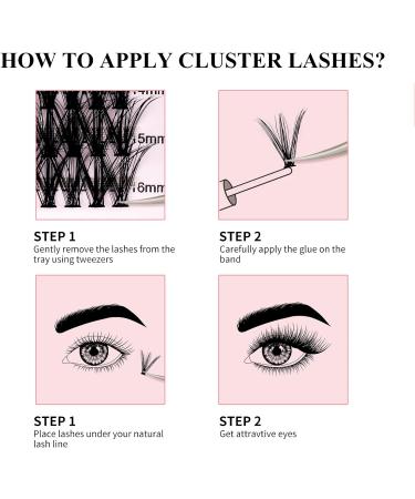 200Pcs Individual Cluster Lashes Extensions Mixed Trays 30D/40D 0.07 D Curl 8-16mm | DIY Eyelash Extensions at Home - Buy Online on SooperMarket.com
