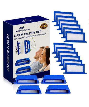 16 Pcs CPAP Filters Compatible with Philips Dreamstation CPAP Machine, Replacement Dreamstation Filter Kit Includes 4 Pollen Filter and 12 Disposable Ultra-Fine Filters - CPAP Supplies