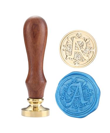Classic Wooden Letter A Alphabet Letter Initial Wax Classic Sealing Wax Seal Stamp