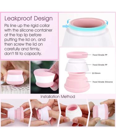 INSFIT 17 Pcs Silicone Travel Bottles Set - 3oz Size Toiletries for Women - Pink Travel Accessories & Containers for Airplane Essentials - Buy Online on SooperMarket.com