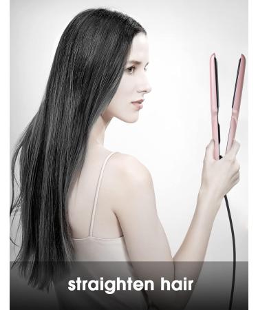 ANGENIL Argan Oil Flat Iron & Curling Iron - Dual Voltage Ceramic Straightener for Thick Hair - 1.6 Inch Quick Styling - Professional Portable Design - Buy Online on SooperMarket.com