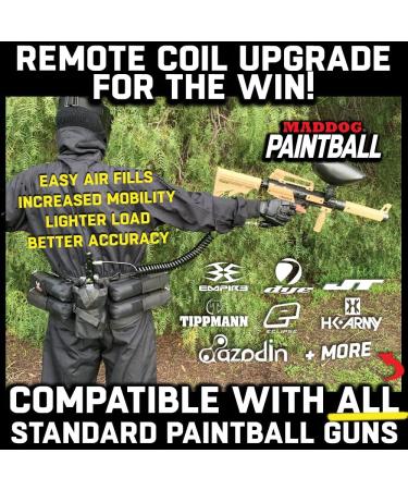 Maddog Heavy Duty Paintball Tank Remote Coil - CO2 / HPA Compressed Air Quick Disconnect - Buy Online on SooperMarket.com