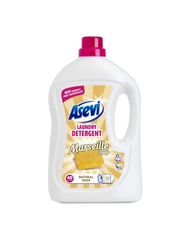 Asevi Laundry Detergent Washing Liquid Detergent Laundry Cleanser 2376ML 44 Washes Marseille Soap