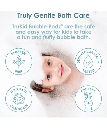 TruKid Bubble Podz Lavender Bubble Bath for Baby & Kids - Gentle, pH Balanced, Natural Ingredients - 24 Count - Buy Online on SooperMarket.com