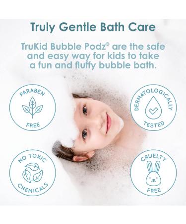 TruKid Yumberry Bubble Podz Bubble Bath for Baby & Kids | Gentle Bath Bomb for Sensitive Skin | pH Balanced 7 | Natural Ingredients | 24 Podz Pack - Buy Online on SooperMarket.com