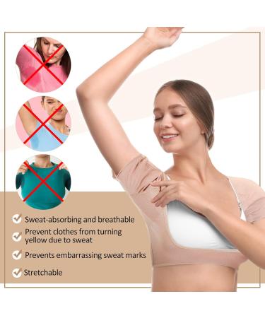 6-Piece Breathable Forearm Welding Vest & Sweat Pads for Women | Weld-Resistant Protection Washable Armpit Pads - Medium White - Buy Online on SooperMarket.com