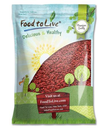 Goji Berries, 6 Pounds  Non-GMO Verified, Sun-Dried, Large and Juicy, Unsweetened, Vegan, Bulk. High in Iron, Vitamins A, and C. Fruit Snack. Perfect for Baked Goods, Tea, Smoothie, Yogurt, Oatmeal. 6 Pound (Pack of 1)