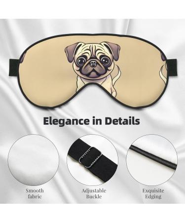 Funny Cartoon Pug Puppy Eye Mask - Soft & Breathable Sleep Patch for Travel & Relaxation - Buy Online on SooperMarket.com