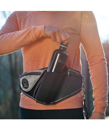 HUNTER Jasper Anti-Jerk Dog Leash & Jogging Belt - Shock Absorber Reflective One-Size Black/Grey - Perfect for International Shipping - Buy Online on SooperMarket.com