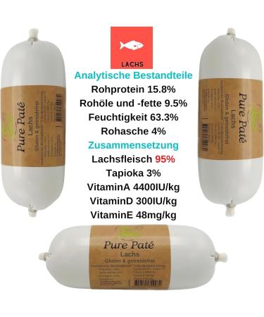 Paw Natural Hundenwurst Cutting Festival | 3x400g Gluten-Free Salmon Sausage | Fresh Meat from Healthy Animals | Shop Now! - Buy Online on SooperMarket.com