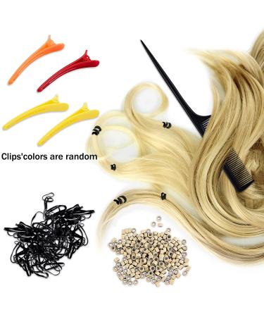 Duufin Hair Extensions Kit â€“ 1500 Micro Link Rings Beads + Tools (Black, Blonde, Dark Brown) - Buy Online on SooperMarket.com