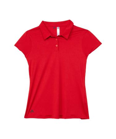 adidas Girls Performance Polo Shirt Red Medium