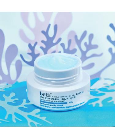 belif The True Cream Aqua Bomb | Lightweight Face Moisturizer with Squalene, Ceramide & Apothecary Herbs | Fast Absorbing, Improves Moisture Barrier | 1.68 Fl Oz - Buy Online on SooperMarket.com