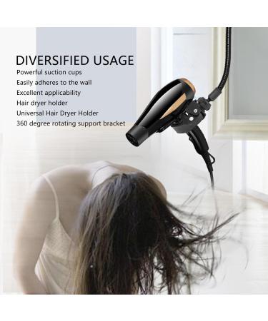 Adjustable Multifunctional Hair Dryer Suction Cup Stand Securely Holds Hair Dryer for Mirror Glass Tile - Buy Online on SooperMarket.com