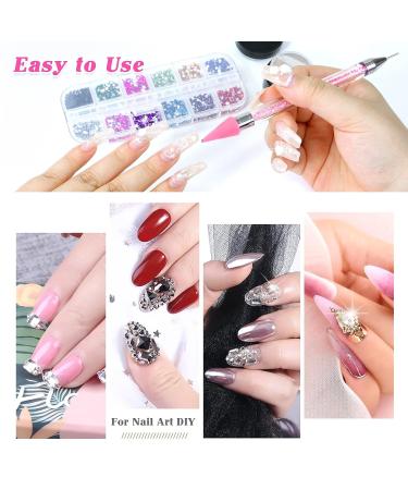 Sularpek Nail Rhinestone Picker Dotting Tool - Pink Acrylic Handle Dual End Pen for DIY Nail Art Decoration - Buy Online on SooperMarket.com