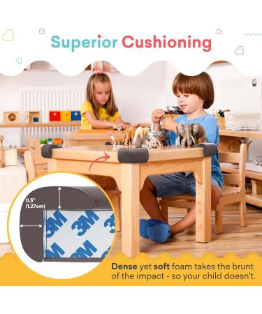 Baby Proofing Table Corner Protectors for Baby Extra Large Size with Pre-Applied Double Sided Tape  Child Safety Furniture Baby Bumpers  8 Pack  Brown Brown X-Large (Pack of 8) - Buy Online on SooperMarket.com