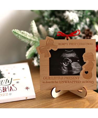 Heart's Sign Bump 1st Christmas Ornament 2022 | Ultrasound Frame for Mom To Be | New Mom Gifts - Buy Online on SooperMarket.com