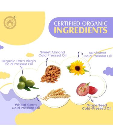 Mom & World Nourishing Baby Oil - Almond, Grapeseed, Wheatgerm, Olive & Coconut Oils - 200ml (MOMWLD03) - Buy Online on SooperMarket.com