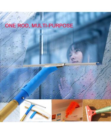 photovoltaic cleaner window cleaning pole Telescoping High Window Cleaner Window Cleaning Equipment 2 in 1 Microfiber Cloth and Rubber Squeegee 1.7-9.5 M Long Telescopic Pole Best for Lon 9.5m/31ft - Buy Online on SooperMarket.com